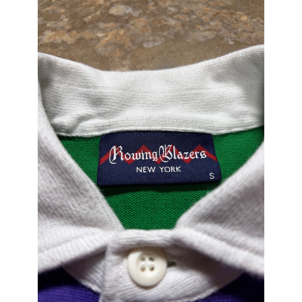 Rowing Blazers Mens Multicolor Striped Rugby Shirt Small Made in Portugal - Picture 3 of 8
